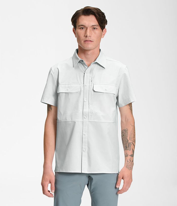 The North Face Shirt Sniktau Short Sleeve Sun White - Mens - Thailand JHVIS-0915